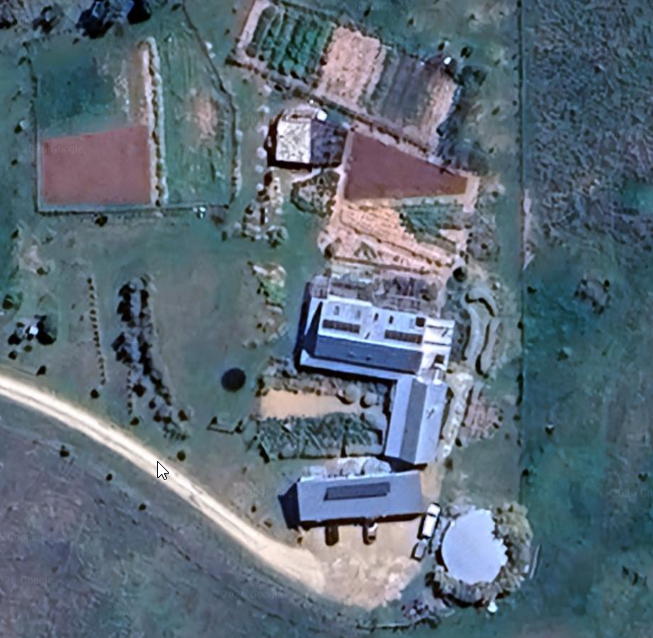 Aerial view of the completed Eganstown building compound